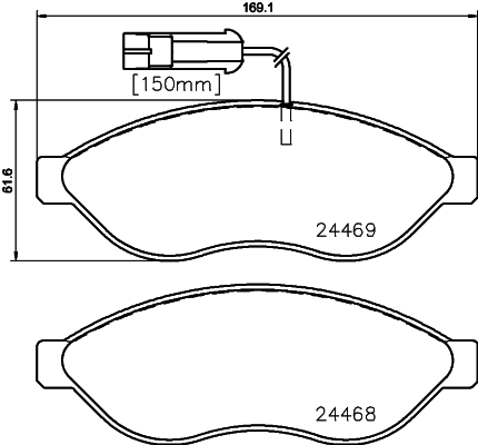 HELLA-PAGID Első fékbetét 8DB355020-651