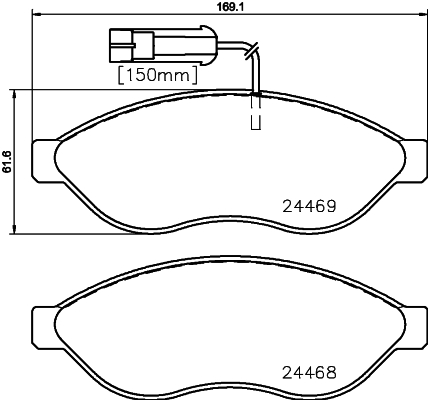 HELLA-PAGID Első fékbetét 8DB355020-661