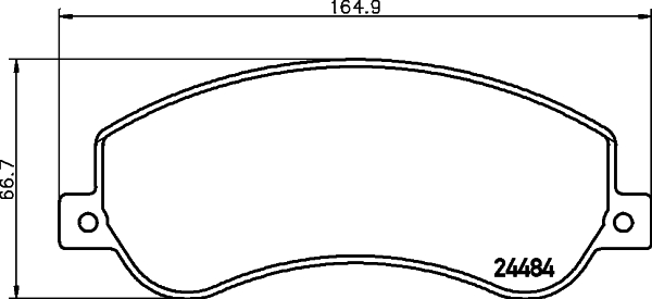 HELLA-PAGID Első fékbetét 8DB355015-401