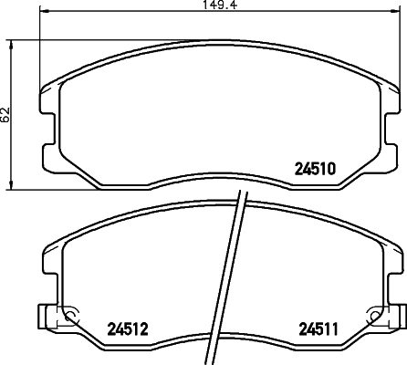 HELLA-PAGID Első fékbetét 8DB355013-121