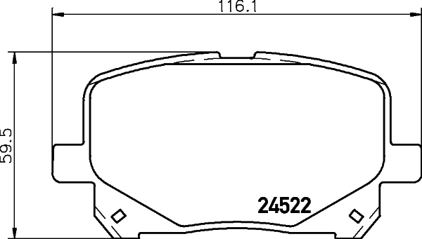 HELLA-PAGID Első fékbetét 8DB355013-161