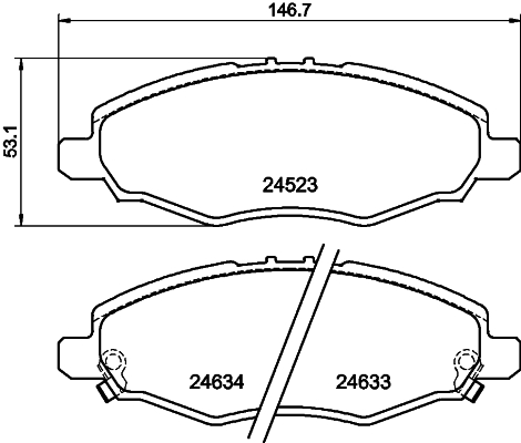 HELLA-PAGID Első fékbetét 8DB355013-181