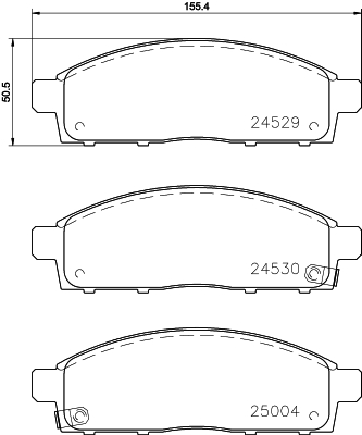 HELLA-PAGID Első fékbetét 8DB355013-221