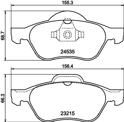 HELLA-PAGID 8DB355013-271 Első fékbetét