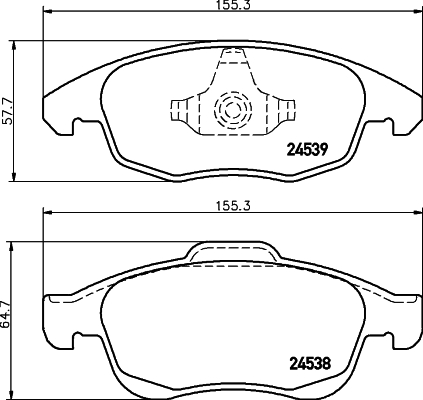 HELLA-PAGID Első fékbetét 8DB355013-341