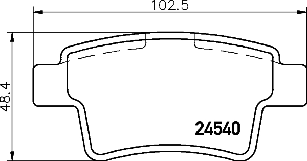 HELLA-PAGID Hátsó fékbetét 8DB355013-361