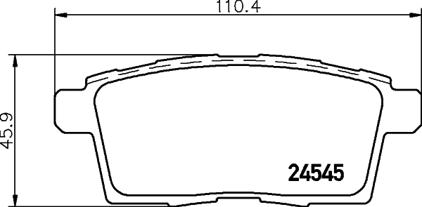 HELLA-PAGID Hátsó fékbetét 8DB355013-261