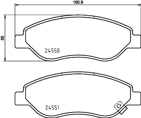 HELLA-PAGID Első fékbetét 8DB355013-401