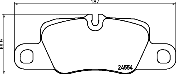 HELLA-PAGID Hátsó fékbetét 8DB355015-651