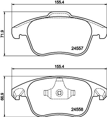 HELLA-PAGID Első fékbetét 8DB355013-351