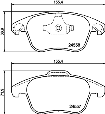 HELLA-PAGID Első fékbetét 8DB355015-561