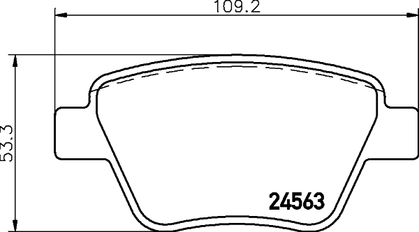 HELLA-PAGID Hátsó fékbetét 8DB355014-021