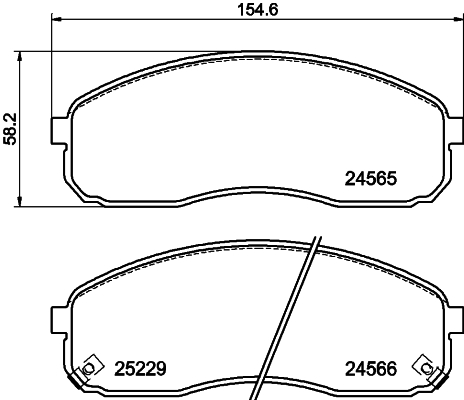 HELLA-PAGID Első fékbetét 8DB355019-581