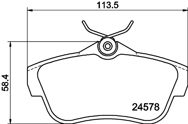 HELLA-PAGID Hátsó fékbetét 8DB355013-421