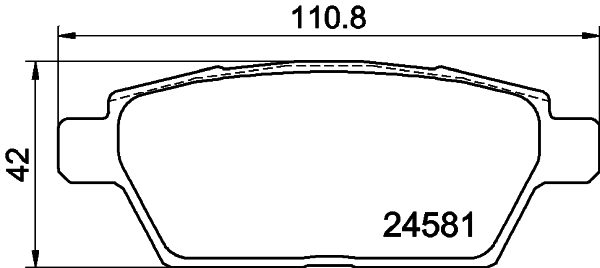 HELLA-PAGID Hátsó fékbetét 8DB355015-091