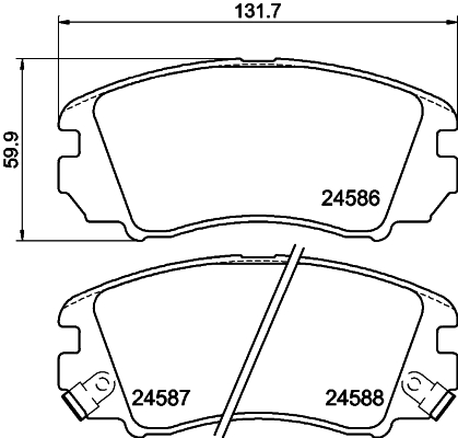 HELLA-PAGID Első fékbetét 8DB355013-521