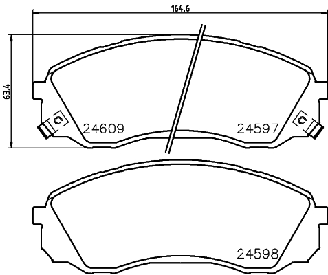 HELLA-PAGID Első fékbetét 8DB355013-541