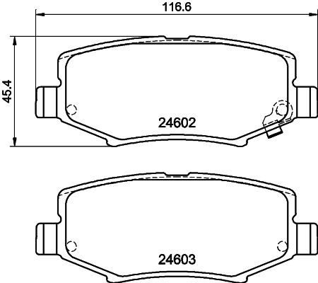 HELLA-PAGID Hátsó fékbetét 8DB355014-381