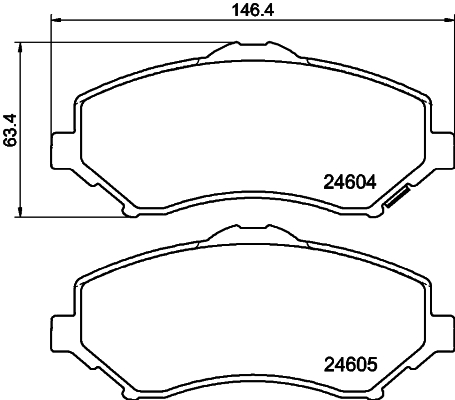 HELLA-PAGID Első fékbetét 8DB355014-231