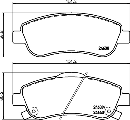 HELLA-PAGID Első fékbetét 8DB355013-611