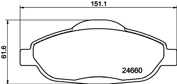 HELLA-PAGID Első fékbetét 8DB355013-911