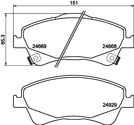 HELLA-PAGID Első fékbetét 8DB355014-881