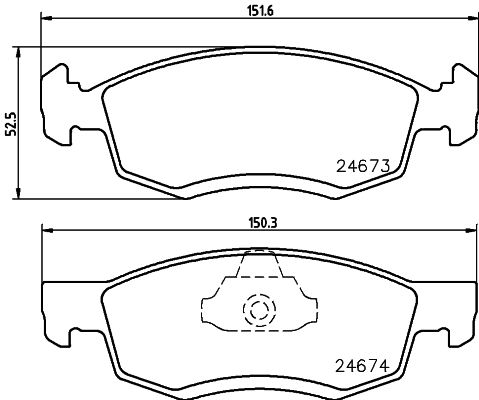 HELLA-PAGID Első fékbetét 8DB355013-951