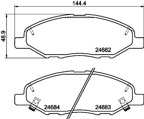 HELLA-PAGID Első fékbetét 8DB355014-371