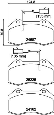 HELLA-PAGID Első fékbetét 8DB355016-141