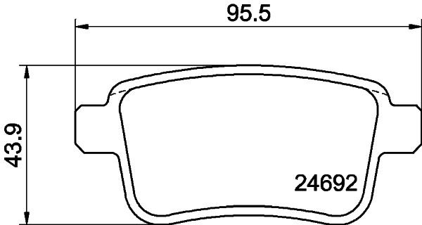 HELLA-PAGID Hátsó fékbetét 8DB355013-971