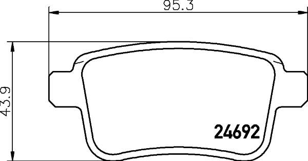 HELLA-PAGID Hátsó fékbetét 8DB355020-641