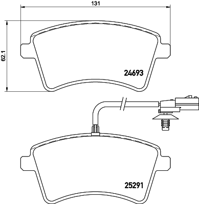 HELLA-PAGID Első fékbetét 8DB355016-241