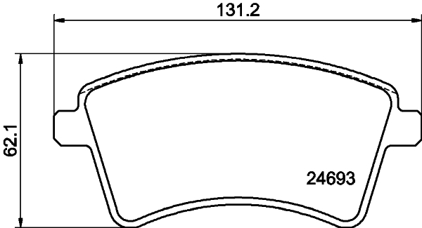 HELLA-PAGID Első fékbetét 8DB355013-961