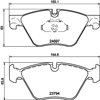 HELLA-PAGID 8DB355014-351 Első fékbetét