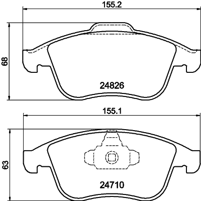 HELLA-PAGID Első fékbetét 8DB355014-591