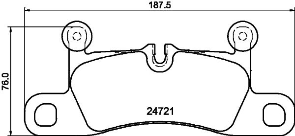 HELLA-PAGID Hátsó fékbetét 8DB355015-101