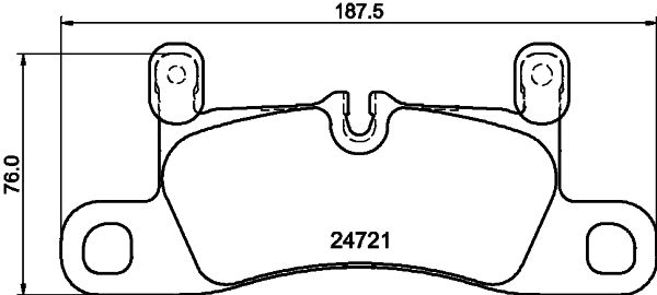 HELLA-PAGID Hátsó fékbetét 8DB355015-121