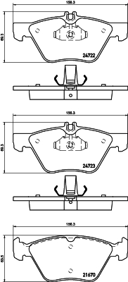 HELLA-PAGID Első fékbetét 8DB355014-291