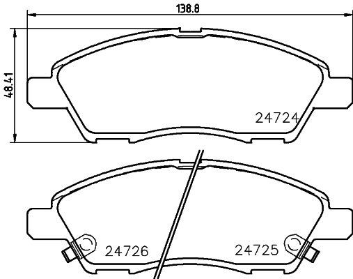 HELLA-PAGID Első fékbetét 8DB355014-071