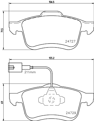 HELLA-PAGID Fékbetét, mind 8DB355024-691_HELP