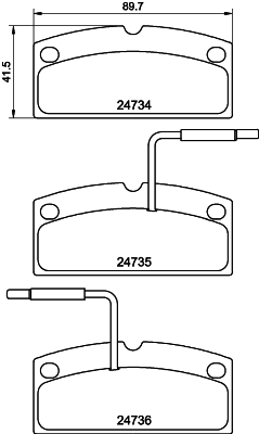 HELLA-PAGID Első fékbetét 8DB355014-181