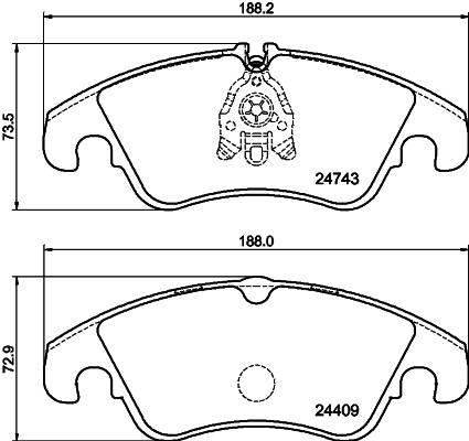 HELLA-PAGID Első fékbetét 8DB355014-741