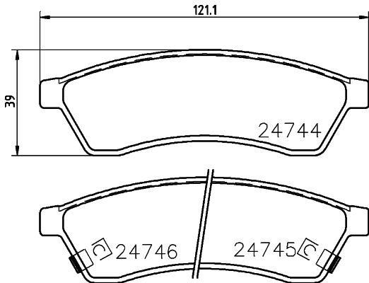 HELLA-PAGID Hátsó fékbetét 8DB355014-491