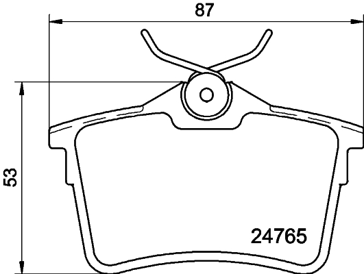 HELLA-PAGID Hátsó fékbetét 8DB355014-081