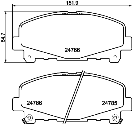 HELLA-PAGID Első fékbetét 8DB355013-881