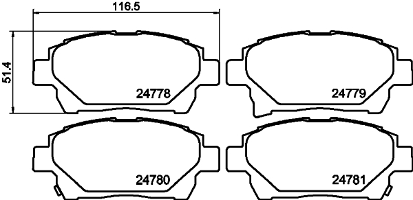 HELLA-PAGID Első fékbetét 8DB355014-601