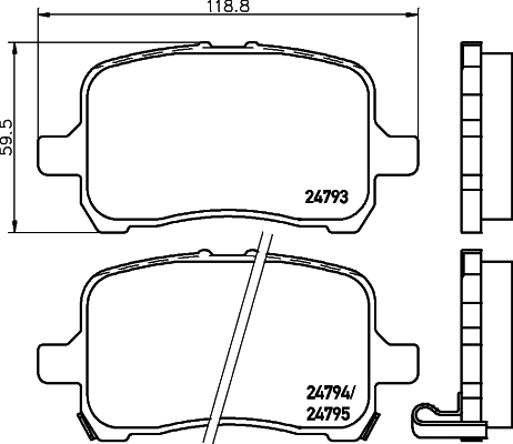 HELLA-PAGID Első fékbetét 8DB355014-661