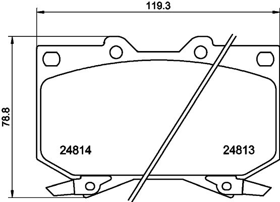 HELLA-PAGID Első fékbetét 8DB355014-711