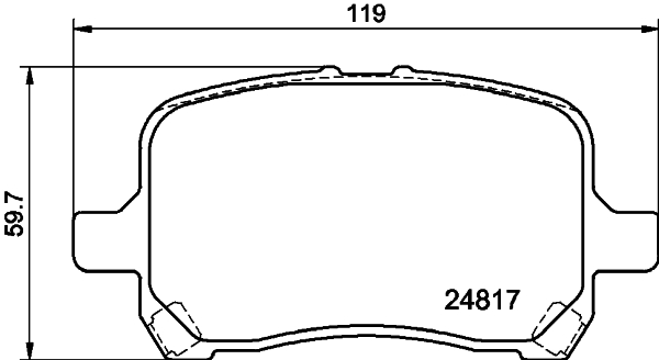 HELLA-PAGID Első fékbetét 8DB355014-691