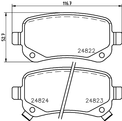 HELLA-PAGID Hátsó fékbetét 8DB355014-331